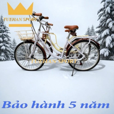 Xe đạp nữ mini Coolki, vành 24/26, bộ đề 7 cấp, giỏ xe, giá 1.890.500₫ 8