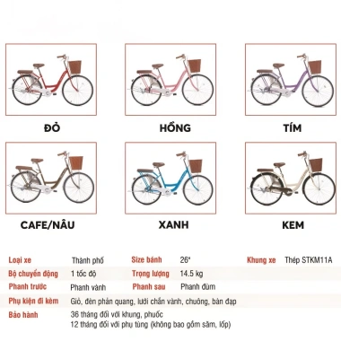 Xe đạp nữ Thống Nhất Mini New 2.025 - Giá chỉ 2.720.000đ, tặng chuông, đệm sau, chặn chân, bơm 6 Xe đạp nữ Thống Nhất Mini New 2.025 - Giá chỉ 2.720.000đ, tặng chuông, đệm sau, chặn chân, bơm 6
