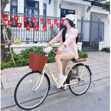 Xe đạp nữ Thống Nhất Mini New 2.025 - Giá chỉ 2.720.000đ, tặng chuông, đệm sau, chặn chân, bơm 8 Xe đạp nữ Thống Nhất Mini New 2.025 - Giá chỉ 2.720.000đ, tặng chuông, đệm sau, chặn chân, bơm 8