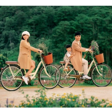 Xe đạp nữ Thống Nhất Mini New 2.025 - Giá chỉ 2.720.000đ, tặng chuông, đệm sau, chặn chân, bơm