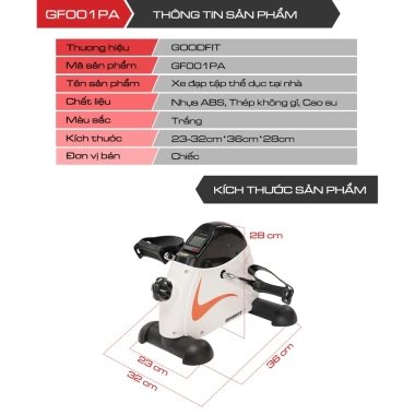 Xe đạp phục hồi chức năng GoodFit GF001PA - Độ nặng tùy chỉnh, mini tập LCD, giảm còn 849.000₫ 8 Xe đạp phục hồi chức năng GoodFit GF001PA - Độ nặng tùy chỉnh, mini tập LCD, giảm còn 849.000₫ 8