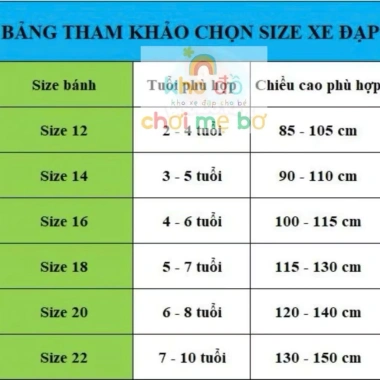 Xe đạp TANGBO nữ 2.024, khung 1, rổ mây nhẹ, size 12-20 cho bé gái - 939.000₫ 6