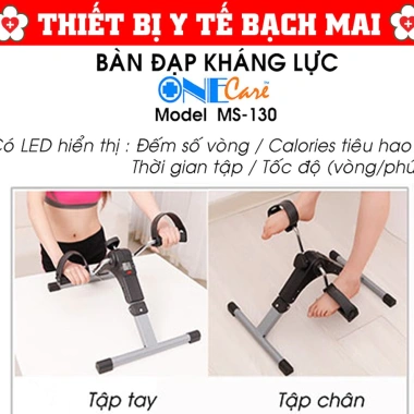 Xe đạp tập chân tay tại nhà - Kháng lực, đồng hồ LCD, phục hồi chức năng sau tai biến, 130.000₫
