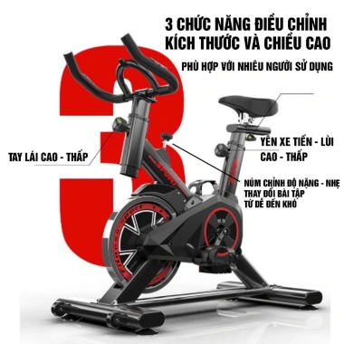 Xe đạp tập đa năng GH-Q7 - Giá rẻ, BH 12 tháng, an toàn tại nhà, kèm video