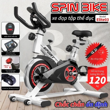 Xe đạp tập ELITE 03 tại nhà – Đồng hồ LCD, máy Fitness, giá chỉ 1,399k