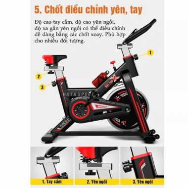 Xe đạp tập GH-709 HATA SPORT - Giảm cân, giảm mỡ, dây curoa êm không ồn 2 Xe đạp tập GH-709 HATA SPORT - Giảm cân, giảm mỡ, dây curoa êm không ồn 2