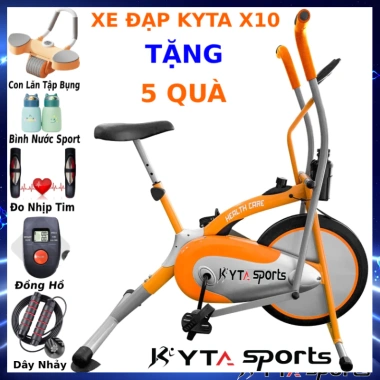 Xe đạp tập gym tại nhà Kyta Sport X9 X10, tải 150kg, bánh đà 3kg, sơn tĩnh điện, tặng 3 quà Giá 1,45 triệu