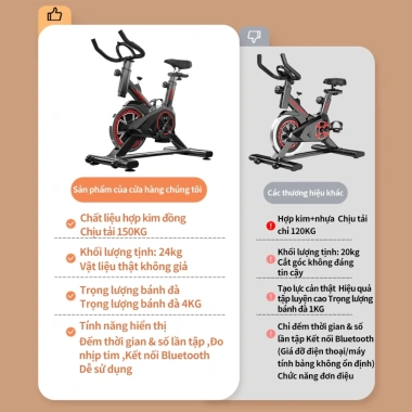 Xe đạp tập gym tại nhà nhỏ gọn, yên tĩnh, đồng hồ đo đa năng – 1.399.000₫