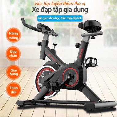 Xe đạp tập gym tại nhà nhỏ gọn, yên tĩnh, đồng hồ đo đa năng – 1.399.000₫