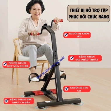 Xe Đạp Tập Phục Hồi Chức Năng – Hỗ Trợ Tay Chân Người Sau Tai Biến, Kèm Găng Tay Cố Định, 949.000₫