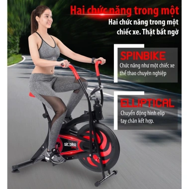 Xe đạp tập tay chân Air Bike 8.701 màu đỏ - giảm giá 1,799,000, đốt calo nhanh 6 Xe đạp tập tay chân Air Bike 8.701 màu đỏ - giảm giá 1,799,000, đốt calo nhanh 6