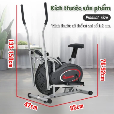 Xe đạp tập thể dục 8.701-8.702-8.703 tay chân, cảm ứng nhịp đập, tựa lưng, giảm 21%