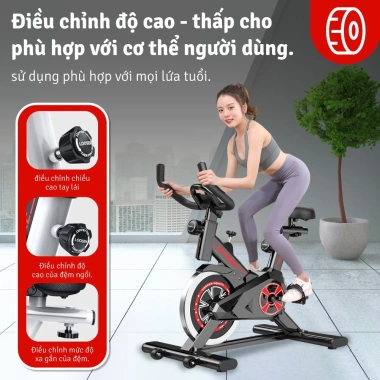 Xe đạp tập thể dục đa năng khung thép chắc chắn, đồng hồ điện tử - Giá chỉ 1.309.000₫, giảm giá 7