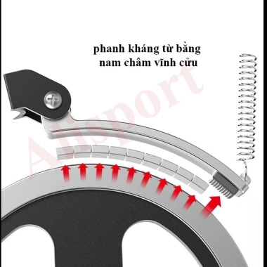 Xe đạp tập thể dục fitness - máy tập gym tại nhà, bánh đà kháng không tiếng ồn, đồng hồ đo chỉ số, chỉ 2.81 triệu