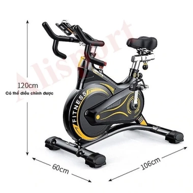 Xe đạp tập thể dục fitness - máy tập gym tại nhà, bánh đà kháng không tiếng ồn, đồng hồ đo chỉ số, chỉ 2.81 triệu