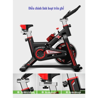 Xe đạp tập thể dục GH-709 giảm cân, giảm mỡ bụng tại nhà, dây curoa êm, bền