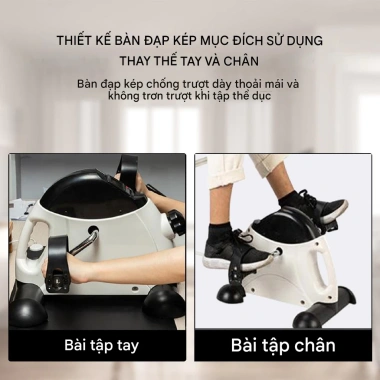 Xe đạp tập thể dục mini đa năng tại nhà: Tập tay chân, phục hồi chức năng, chỉ 595.000 VND