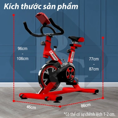 Xe đạp tập thể dục Queen Sport X9 - Đo nhịp tim, đồng hồ, giá đỡ, bảo hành 3 năm, 1,450,000 VND