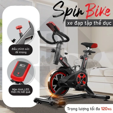 Xe đạp tập thể dục S303-ELITE - Spinning bike nhỏ gọn, chất lượng cao, giá 1.399.000 VND
