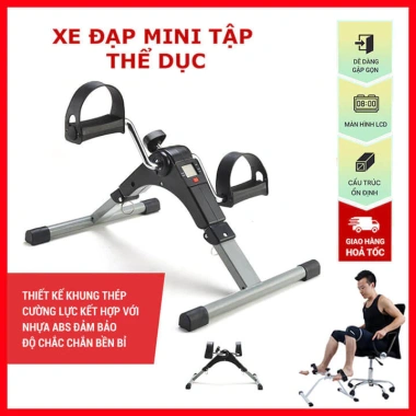 Xe đạp tập thể dục tại nhà gấp gọn cao cấp – Đồng hồ đếm số điện tử, mini thể thao, 339.000 VND