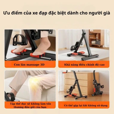 Xe đạp tập thể dục tại nhà, phục hồi tay chân, bánh răng mát-xa, chiều cao tùy chỉnh - Giá ưu đãi 1,120,000 VND 8