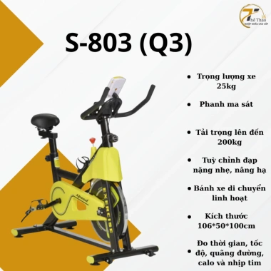 Xe đạp tập thể dục tại nhà Sport S-803 mẫu 2.021 - Giá 2.07 triệu, chuẩn loại 1 2