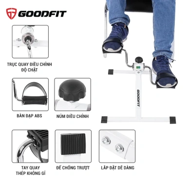 Xe đạp thể dục mini GoodFit GF003MB lắp ráp tại nhà, văn phòng, giá 359.000₫