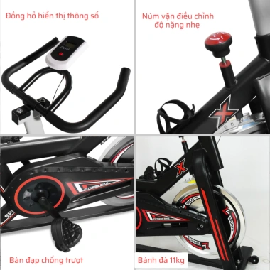 Xe đạp thể dục SEJAN - Máy tập, đồng hồ đo nhịp tim, bình nước, giảm 19% chỉ 2.13 triệu