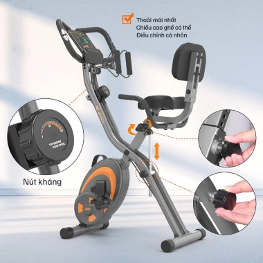 Xe đạp thể dục tại nhà kháng lực, đạp êm, cảm ứng nhịp tim - Giá chỉ 3,008,000₫ 3 Xe đạp thể dục tại nhà kháng lực, đạp êm, cảm ứng nhịp tim - Giá chỉ 3,008,000₫ 3