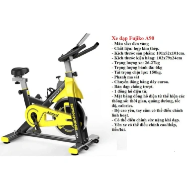 Xe đạp thể dục tại nhà Q3 150kg - Đồng hồ calories, tốc độ, quãng đường - 2.39 triệu