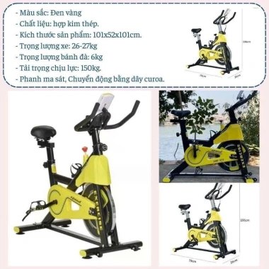Xe đạp thể dục tại nhà Q3 150kg - Đồng hồ calories, tốc độ, quãng đường - 2.39 triệu
