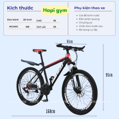 Xe đạp thể thao 26 inch MINGU, phuộc giảm sóc, tặng bộ phụ kiện, chỉ 2.055.000 VND
