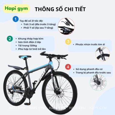 Xe đạp thể thao 26 inch MINGU, phuộc giảm sóc, tặng bộ phụ kiện, chỉ 2.055.000 VND