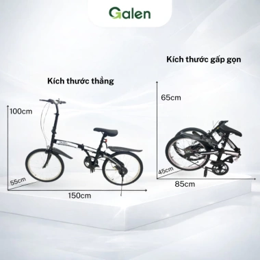 Xe Đạp Thể Thao Địa Hình GẤP GỌN Galen G008 - Bảo Hành 24 Tháng, Giá 1.5 Triệu 10
