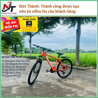 Xe đạp thể thao Transport màu Cam - Giá ưu đãi 1.750.000, nhẹ, bền, chất lượng cao 4