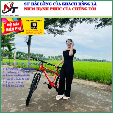 Xe đạp thể thao Transport màu Cam - Giá ưu đãi 1.750.000, nhẹ, bền, chất lượng cao 7