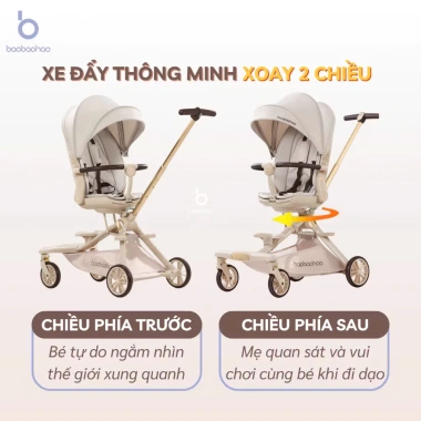 Xe đẩy 2 chiều Baobaohao V16 gấp gọn dễ dàng, siêu tiện lợi, bảo hành 1 năm - Giá ưu đãi 2.289.000₫