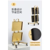 Xe Đẩy 2 Tầng Mạ Vàng Inox Đựng Dụng Cụ Spa Y Tế Thẩm Mỹ, Bền Chắc 850k 2