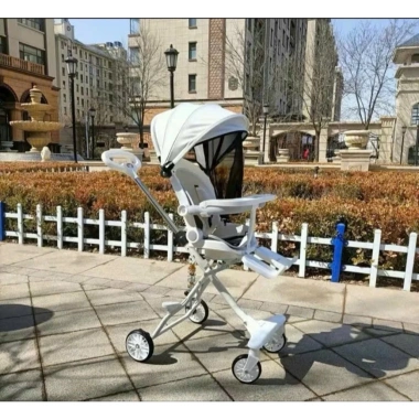 Xe đẩy 2in1 M9 phiên bản mới - Bàn ăn dặm cho bé, màn che và lò xo giảm sóc