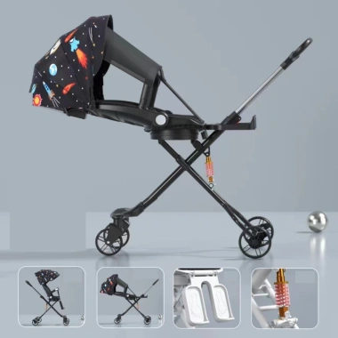 Xe đẩy 2in1 M9 phiên bản mới - Bàn ăn dặm cho bé, màn che và lò xo giảm sóc 8 Xe đẩy 2in1 M9 phiên bản mới - Bàn ăn dặm cho bé, màn che và lò xo giảm sóc 8