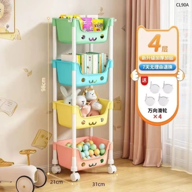 Xe Đẩy 3-4 Tầng Đa Năng Bền Bỉ Di Chuyển Linh Hoạt Bánh Xe 360 độ Giá 75.000 8