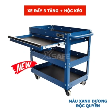 Xe đẩy 3 tầng CSPS Tủ đồ nghề di động đa năng, tải 136kg, 4 bánh xoay có khóa, xuất khẩu Mỹ, chính hãng 10 Xe đẩy 3 tầng CSPS Tủ đồ nghề di động đa năng, tải 136kg, 4 bánh xoay có khóa, xuất khẩu Mỹ, chính hãng 10