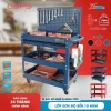 Xe đẩy 3 tầng CSPS xanh Tủ đồ nghề đa năng 136kg 4 bánh xoay có khóa sơn tĩnh điện xuất khẩu Mỹ