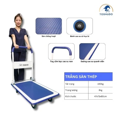 Xe Đẩy 4 Bánh Tải Trọng 200KG Gấp Gọn Đa Năng Chống Ồn Giá Sốc 329.000đ