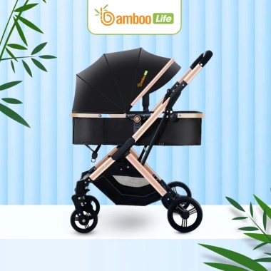 Xe đẩy Bamboo Life BL140 2 chiều, nôi gấp gọn đa năng, an toàn - 2.899.000 VND