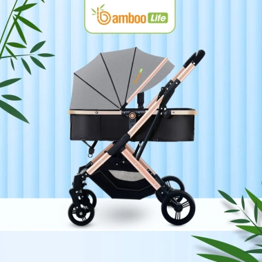 Xe đẩy Bamboo Life BL140 2 chiều, nôi gấp gọn đa năng, an toàn - 2.899.000 VND