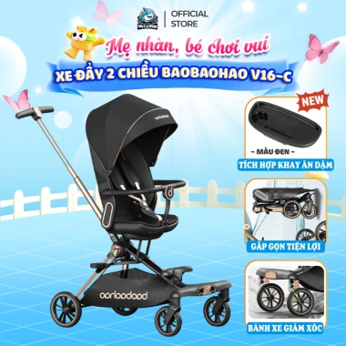 Xe Đẩy Baobaohao V16-C Chính Hãng Gấp Gọn Xoay 2 Chiều Giảm Rung Lắc Tối Đa Giá 2.29 Triệu