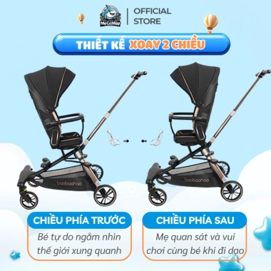 Xe Đẩy Baobaohao V16-C Chính Hãng Gấp Gọn Xoay 2 Chiều Giảm Rung Lắc Tối Đa Giá 2.29 Triệu