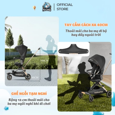 Xe Đẩy Baobaohao V16-C Chính Hãng Gấp Gọn Xoay 2 Chiều Giảm Rung Lắc Tối Đa Giá 2.29 Triệu