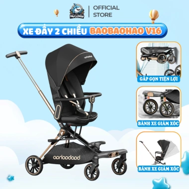 Xe Đẩy Baobaohao V16-C Chính Hãng Gấp Gọn Xoay 2 Chiều Giảm Rung Lắc Tối Đa Giá 2.29 Triệu